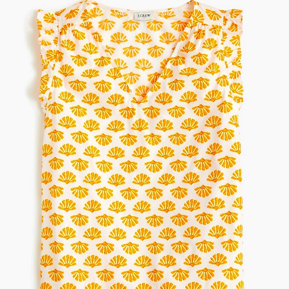 *NWT!* J. Crew Sleeveless Ruffle Sleeve Top